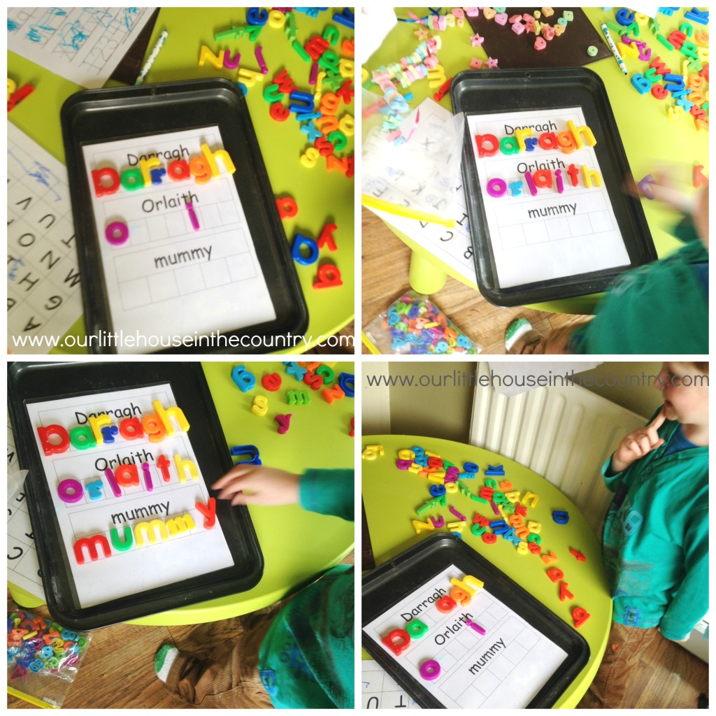 Magnetic letters and Baking Tray