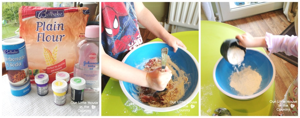 Cloud Dough with a Fizzy Surprise -Sensory Play with a Science Twist - Our Little House in the Country #semsoryplay #clouddough