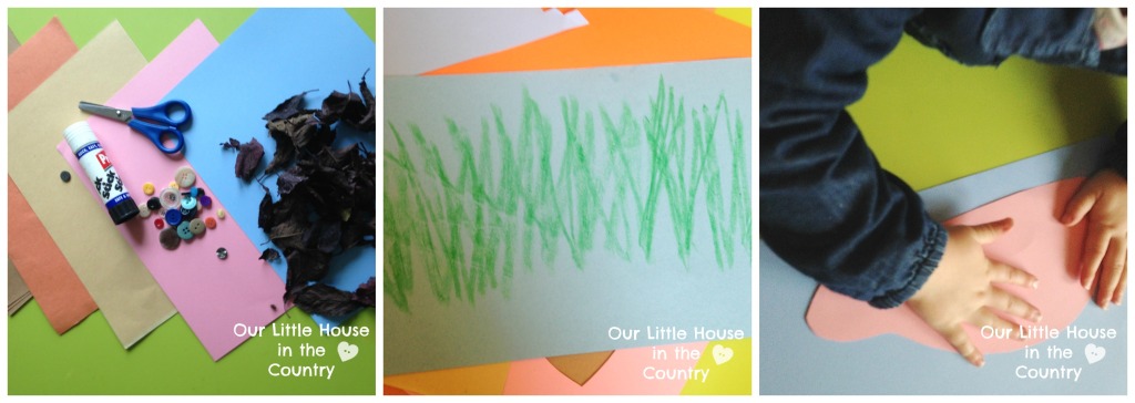 Hedgehogs - Leaf and Paper Collages - Autumn/Fall Preschool Craft Our Little House in the Country