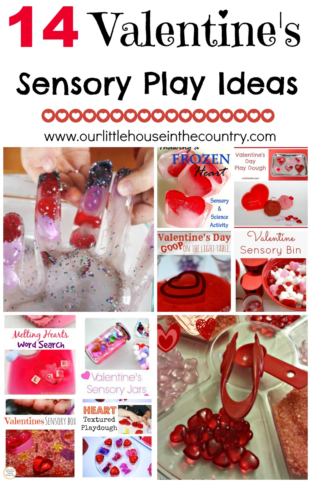 14 Valentines' Day Sensory Play Ideas - Our Little House in the Country