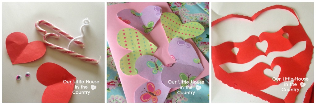 8 Valentine's Day Crafts for Younger Kids - includes step by step instructions - Our Little House in the Country 1